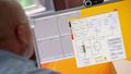View of a computer screen with circuit diagram.